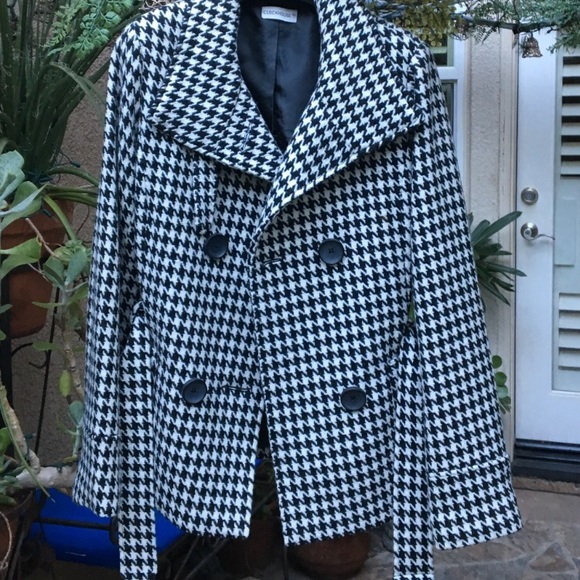 πΊππΊ Stunning Black & White Wool Coat - Picture 7 of 8